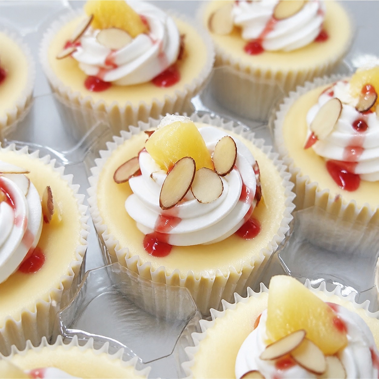 Amaretto Sour mini cheesecakes