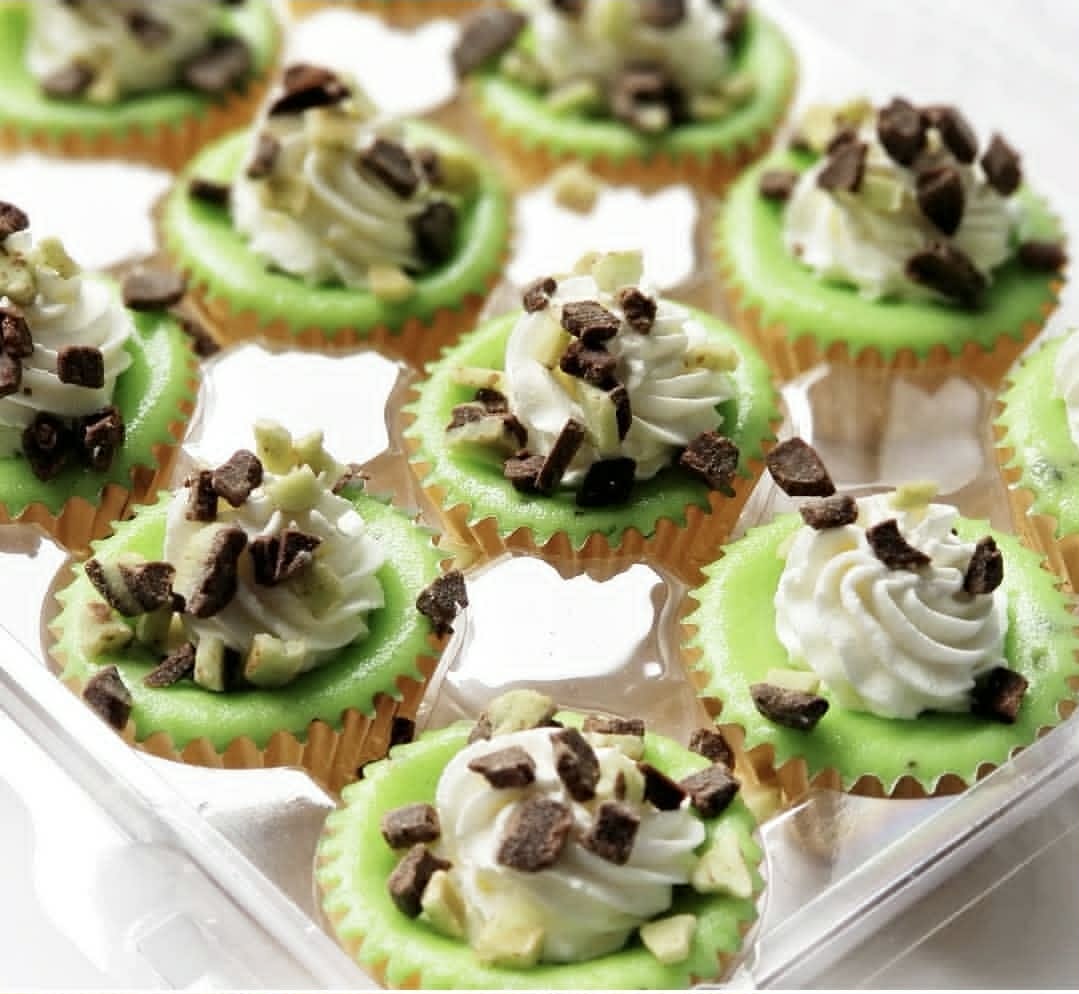 Minty Rush mini cheesecakes